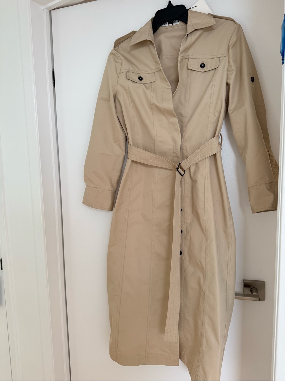 Zara Beige/Tan Midi Trench Dress